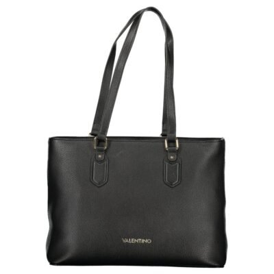Nero Poliuretano Womens Bag with Internal Pocket and Phone Spaces