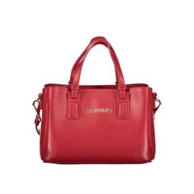 Red Polyurethane Women's Bag