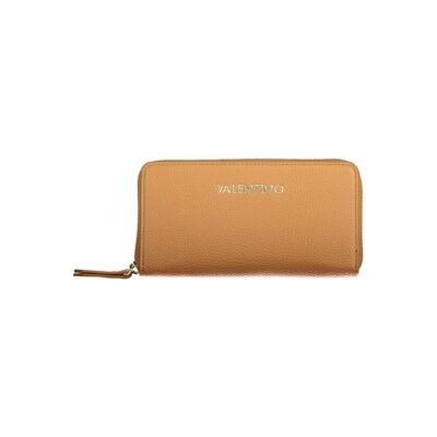 Brown Polyurethane Women's Wallet