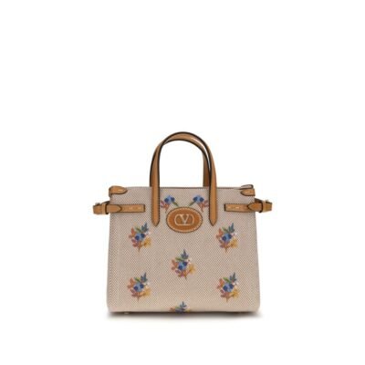 Beige Cotton Handbag