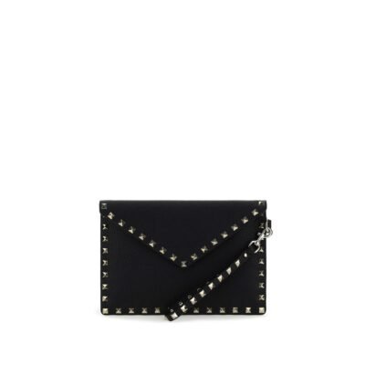 Black Calf Leather Bos Taurus Clutch Bag