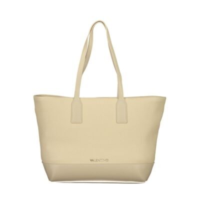 Beige Polyurethane Womens Bag