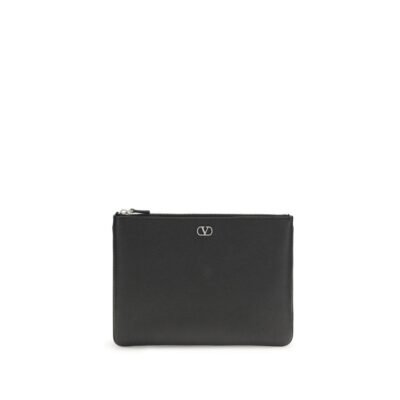 Black Calf Leather Bos Taurus Clutch Bag