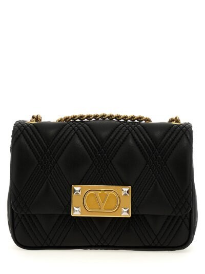 Black Lamb Leather Shoulder Bag