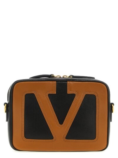 Brown Lamb Leather Crossbody Bag
