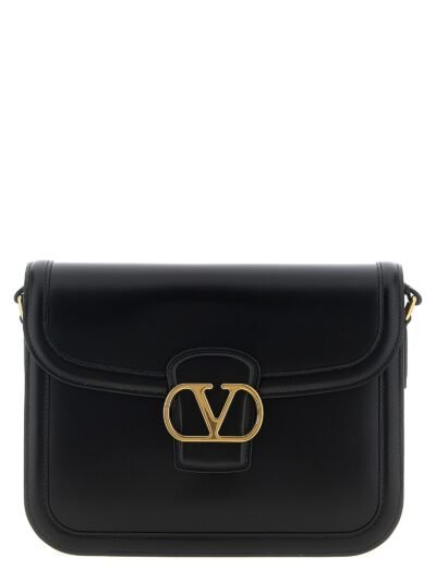 Black Calfskin Shoulder Bag