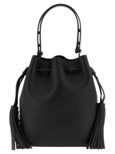 Black Calfskin Shoulder Bag