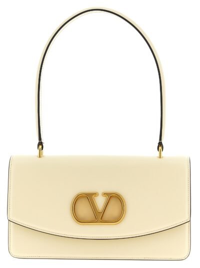 White Calfskin Shoulder Bag