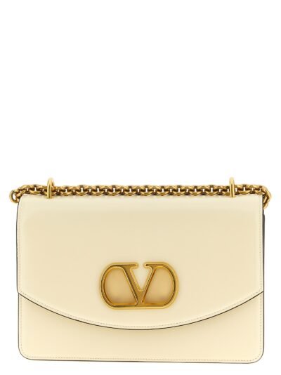 White Calfskin Shoulder Bag