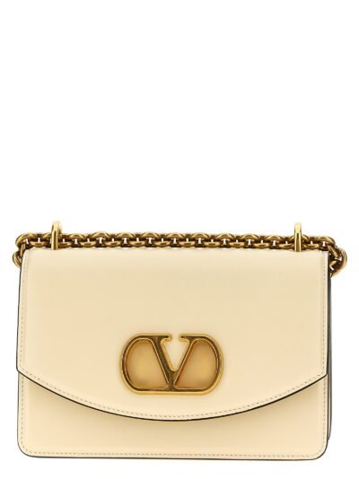 White Calfskin Shoulder Bag
