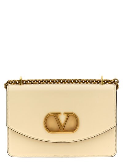 White Calfskin Shoulder Bag