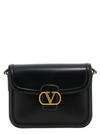 Black Calfskin Shoulder Bag