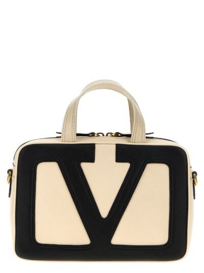 Bicolor Lamb Leather Handbag