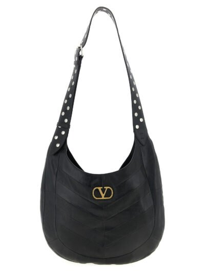 Black Lamb Leather Shoulder Bag