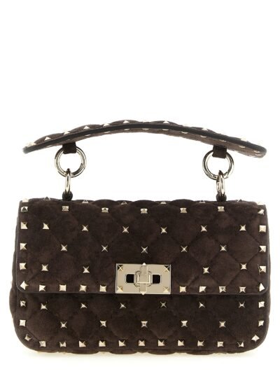 Brown Calfskin Shoulder Bag
