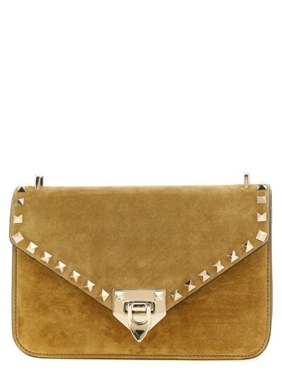 Beige Calfskin Crossbody Bag