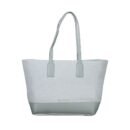Blue Polyurethane Women's Bag