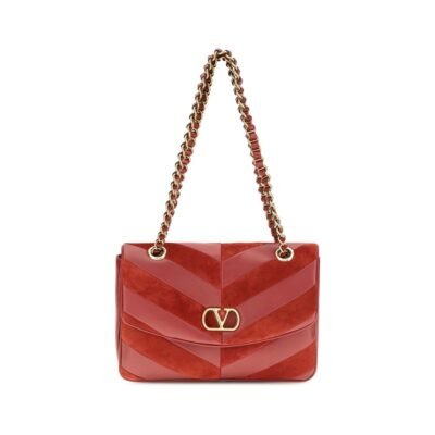 Multicolor Suede Leather Shoulder Bag