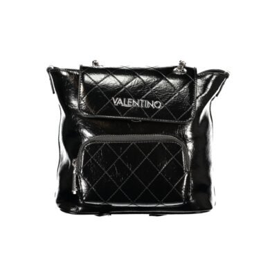Black Polyurethane Women's Backpack