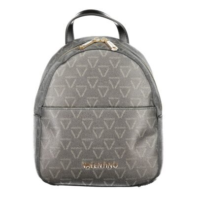 Black Polyurethane Women's Backpack
