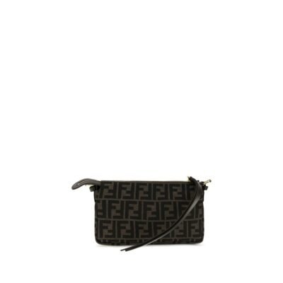 Brown Polyester Shoulder Bag