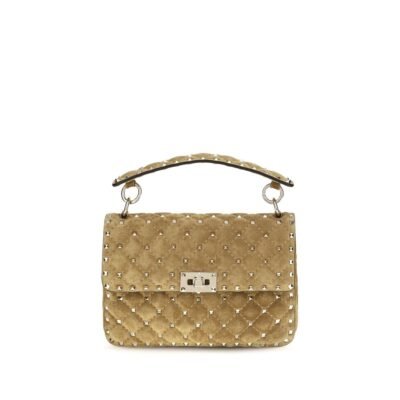 Beige Calf Leather Bos Taurus Shoulder Bag