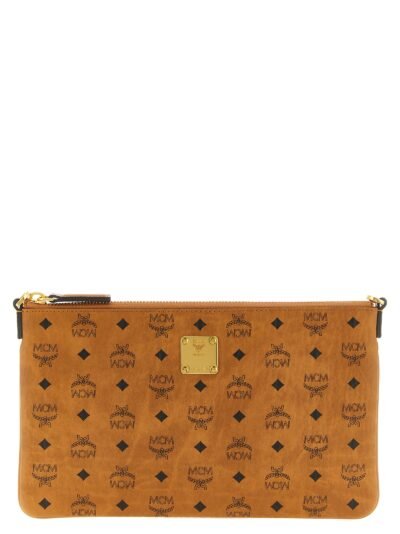 Brown Polyethylene Clutch Bag