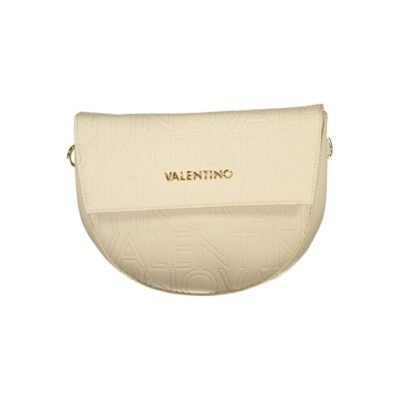 Beige Polyurethane Womens Bag