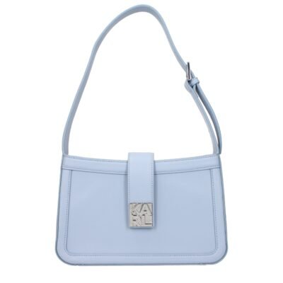 Light Blue Leather Shoulder Bag