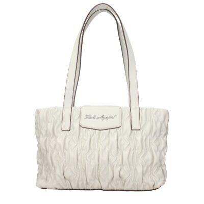 Gray Polyester Shoulder Bag