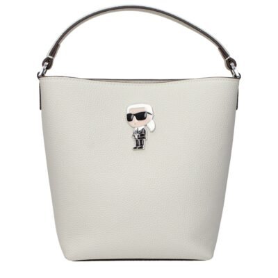 Gray Leather Handbag