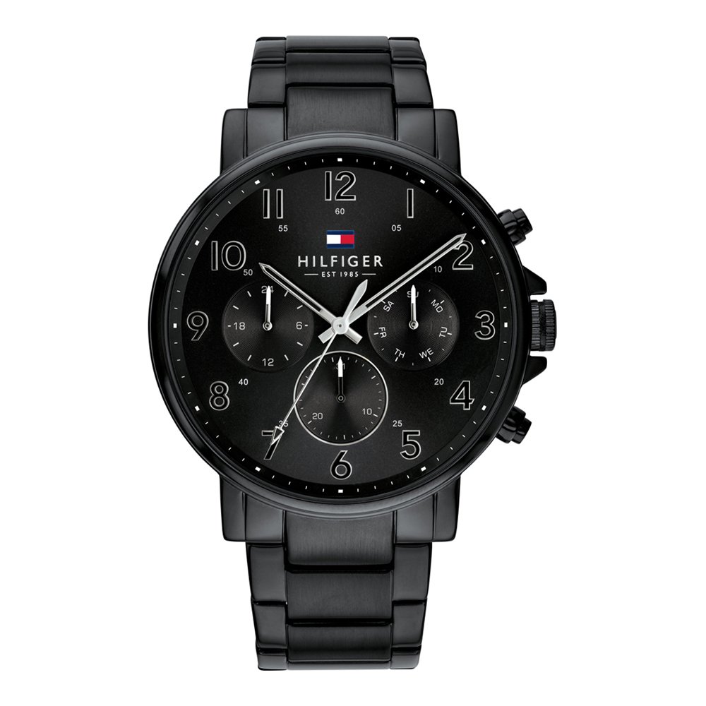 Vyriškas tommy hilfiger juodas laikrodis daniel