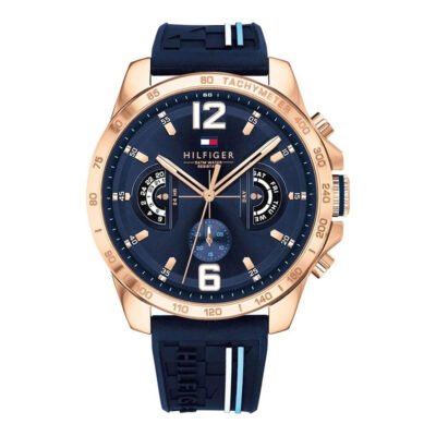 Vyriškas tommy hilfiger decker laikrodis, rožinio aukso spalvos