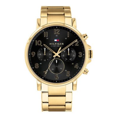 Vyriškas tommy hilfiger daniel auksinis laikrodis