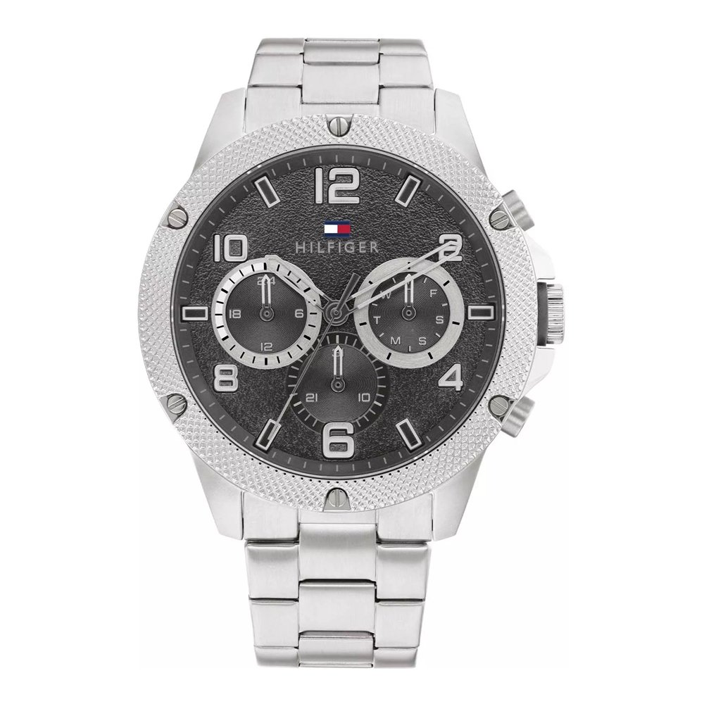 Vyriškas tommy hilfiger blaze sidabrinis laikrodis