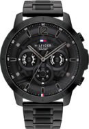 Vyriškas tommy hilfiger juodas laikrodis luca 1710494