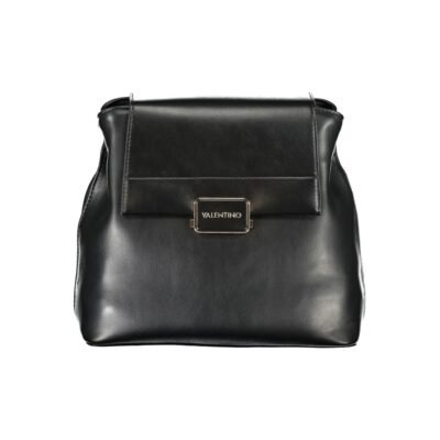 Black Polyurethane Women's Backpack