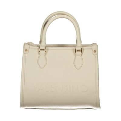 Beige Polyurethane Women's Bag