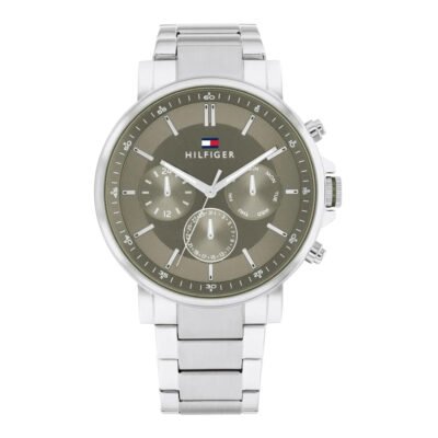 Vyriškas tommy hilfiger tyson sidabrinis laikrodis