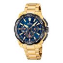 Vyriškas festina chrono bike f20727/1 auksinis nardymo laikrodis su chronografu