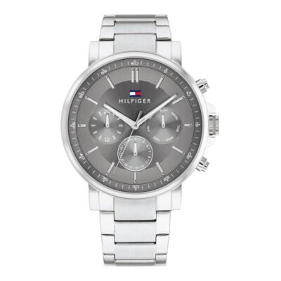 Vyriškas tommy hilfiger tyson laikrodis, sidabrinis