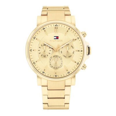 Vyriškas tommy hilfiger tyson auksinis laikrodis