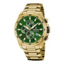 Vyriškas festina chrono sport auksinis laikrodis su chronografu