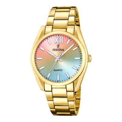 Auksinis moteriškas laikrodis festina boyfriend f20640/7