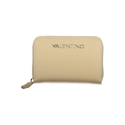 Beige Polyurethane Women's Wallet