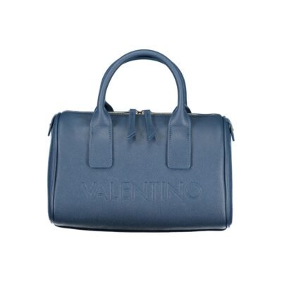 Blue Polyurethane Women's Bag