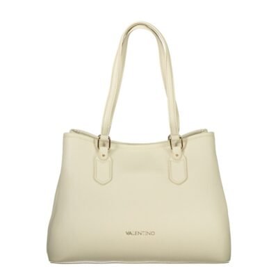Beige Polyurethane Women's Bag
