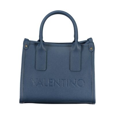 Blue Polyurethane Women's Bag