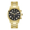 Vyriškas guess summit auksinis laikrodis su chronografu