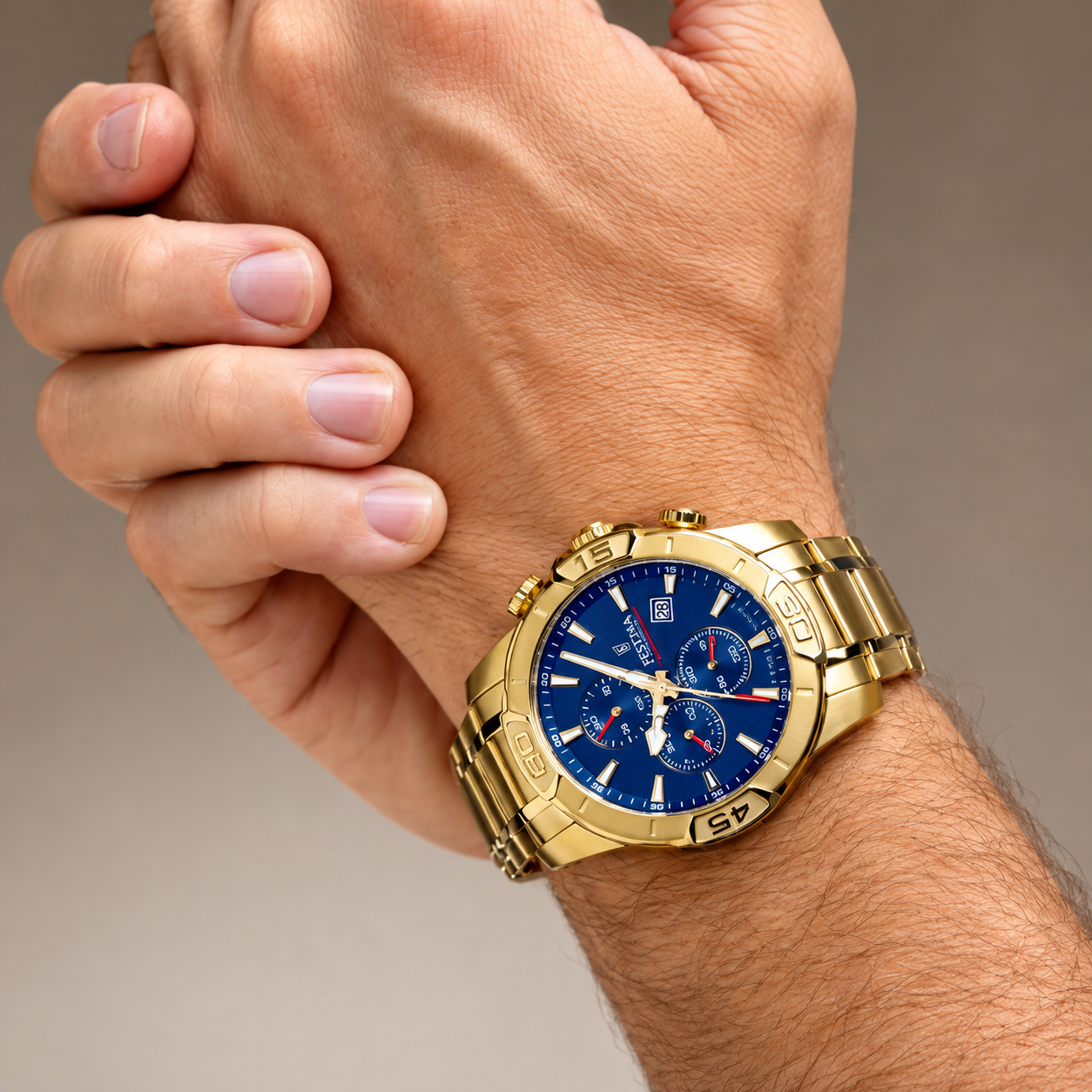 Vyriškas auksinis chronografinis laikrodis festina timeless f20705/3 - Image 3